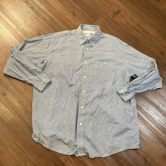 Wrangler Shirt Mens XXL Blue 20X Competition Advanced Comfort Button Up - Picture 1 of 13